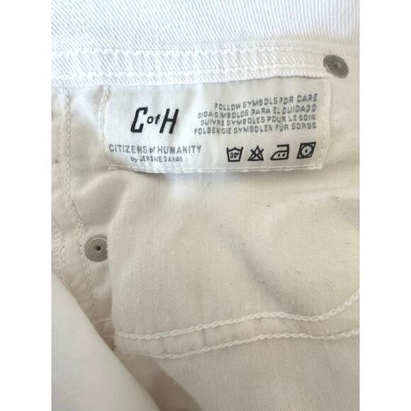 C of H Women’s Dani Cropped Straight Leg jeans White Denim Size 27 Cuffed - Picture 9 of 12